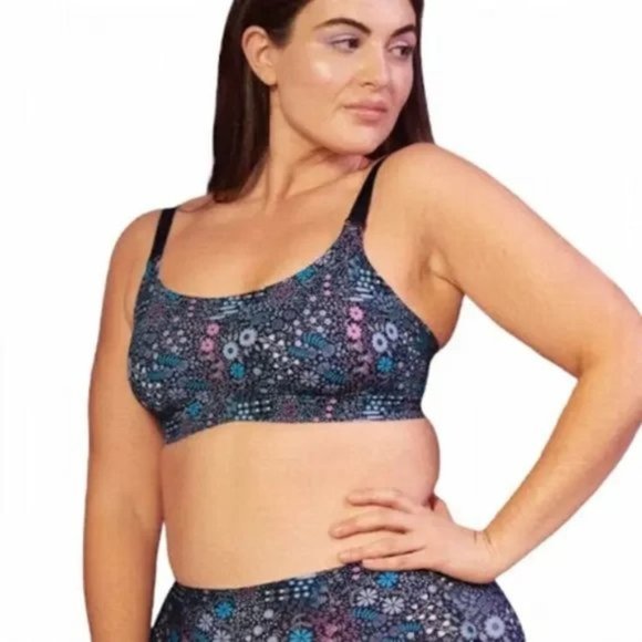 knix Other - Knix Evolution Seamless Bra Blue Floral